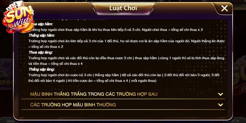 Hướng dẫn quy tắc đánh mậu binh cơ bản cho người mới